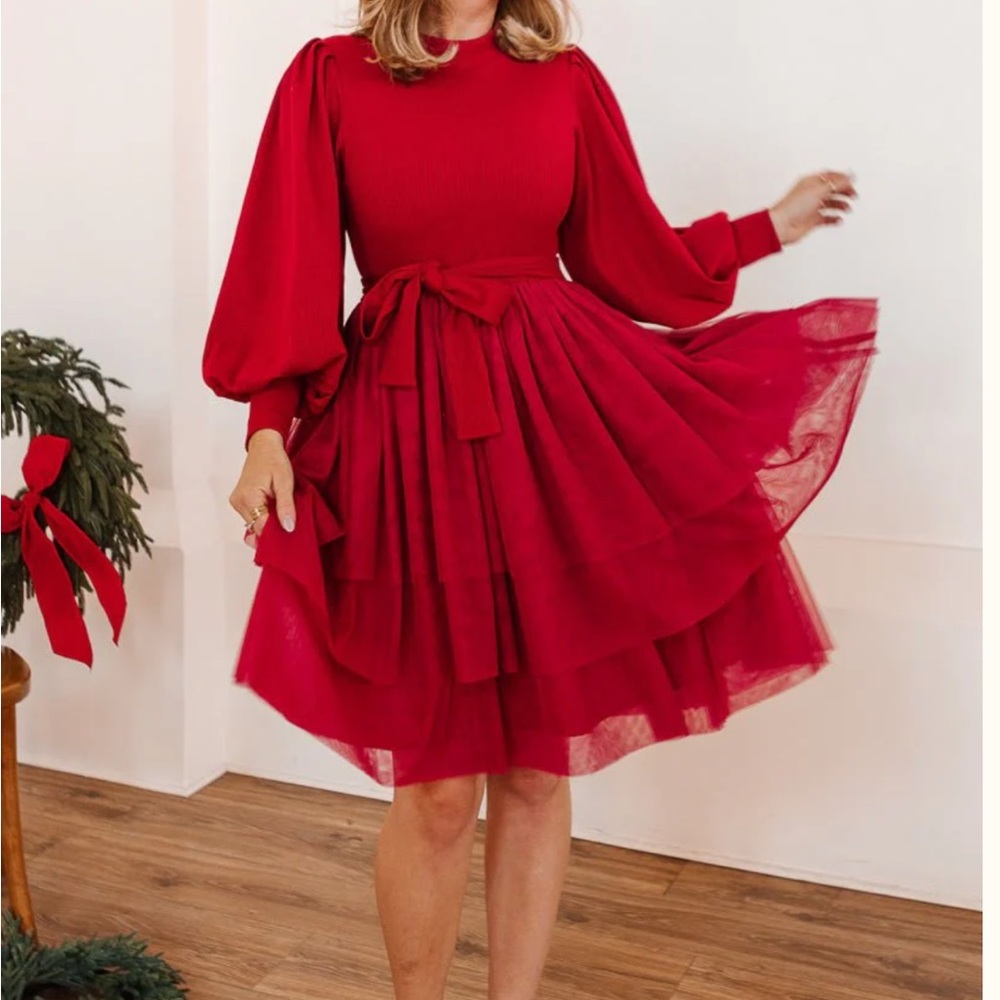 Ivy City Co Red Dress